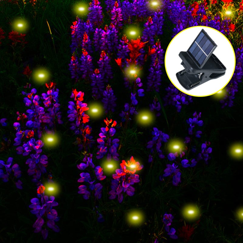 ANGMLN Solar Firefly Lights, 30 LED Solar Fireflies Lightning Bugs Fairy String Lights Outdoor Decor 19.6FT Solar Powered String Lights Waterproof for Garden Patio Home Wedding Party Spring Christmas - Image 2